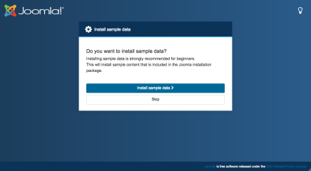 Step 5: Install sample data