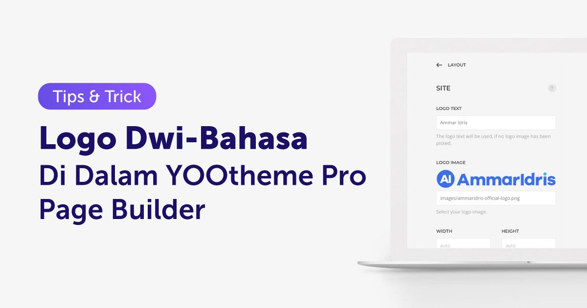 Logo Dwi-Bahasa Di Dalam YOOtheme Pro Page Builder